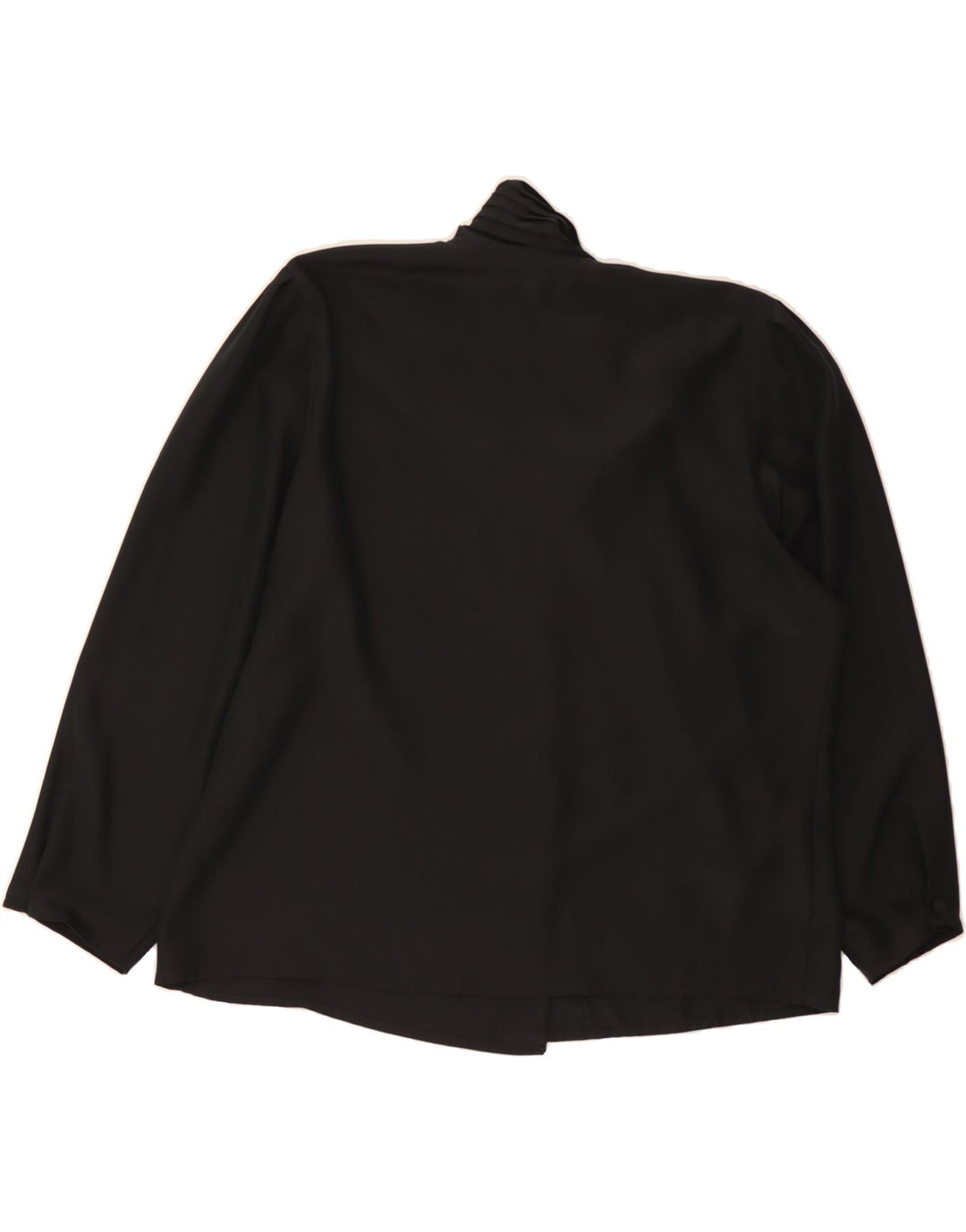 VINTAGE Womens Front Tie Shirt Blouse EU 45 XL Black Polyester Vintage Vintage and Second-Hand Vintage from Messina Hembry 