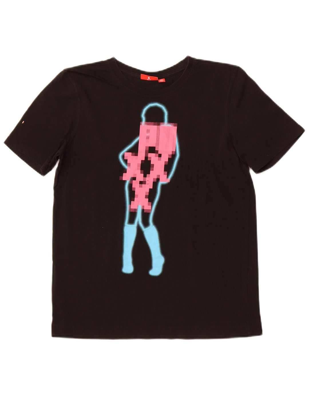 PUMA Womens Graphic T-Shirt Top UK 10 Small Black Cotton