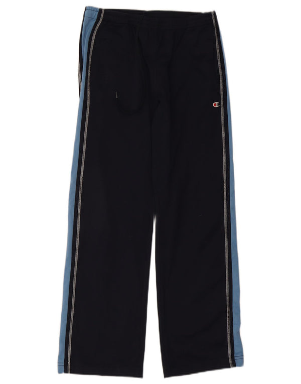 Champion Boys Tracksuit Trousers 11-12 Years Large Navy Blue Colourblock