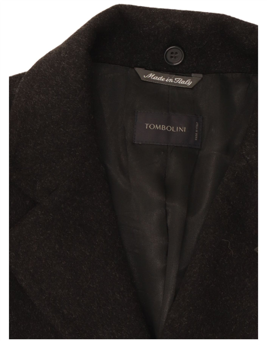 Tombolini Mens Overcoat IT 50 Large Grey Wool Classic