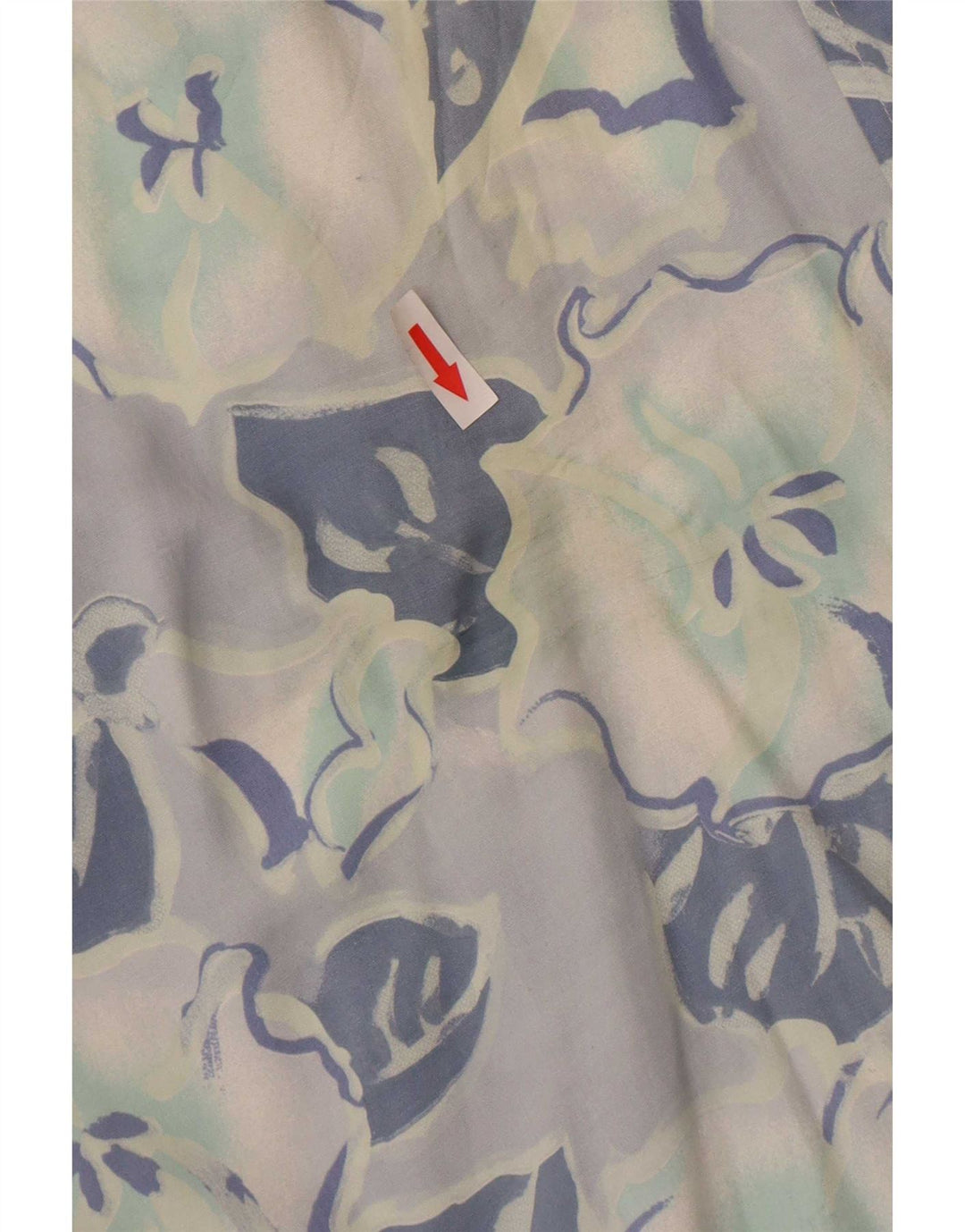 Vintage Mens Short Sleeve Shirt Large Blue Floral