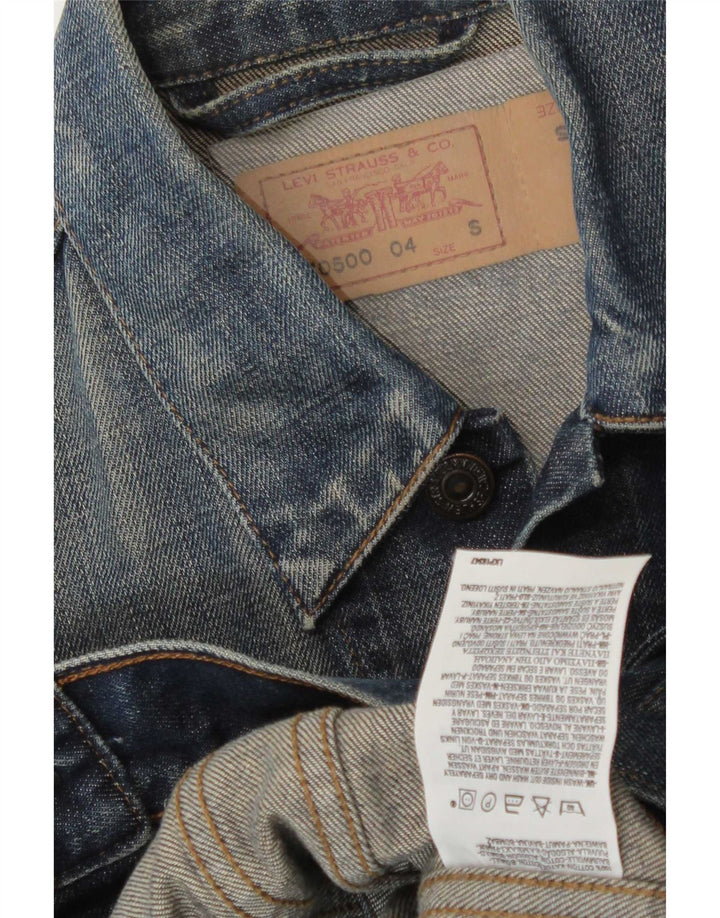 Levi's Mens Denim Jacket UK 36 Small Navy Blue Cotton