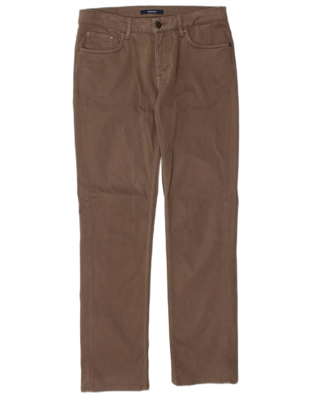 GANT Womens Dawn Straight Regular Fit Chino Trousers W28 L29 Brown Cotton