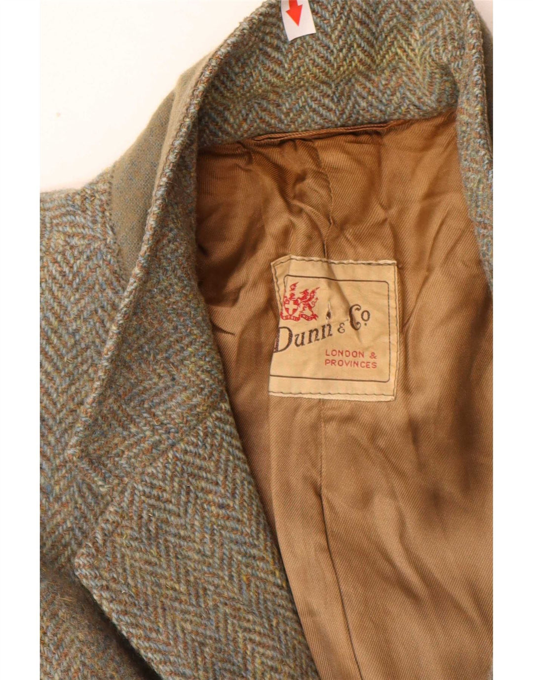 Dunn &Co Mens Harris Tweed UK 40 Large Brown Herringbone Wool Classic