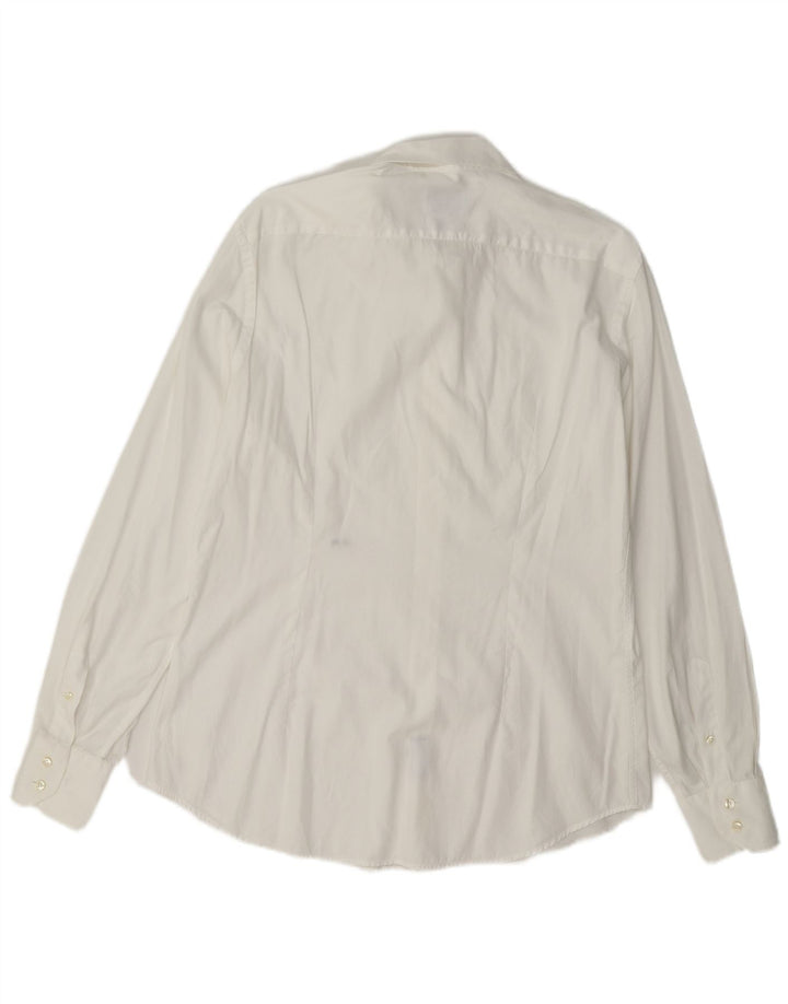 Vitali Mens Shirt Size 40 15 3/4 Medium White Cotton