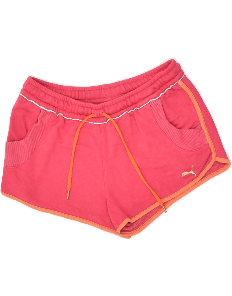 PUMA Womens Sport Shorts UK 10 Small Pink Cotton | Vintage Puma | Thrift | Second-Hand Puma | Used Clothing | Messina Hembry 