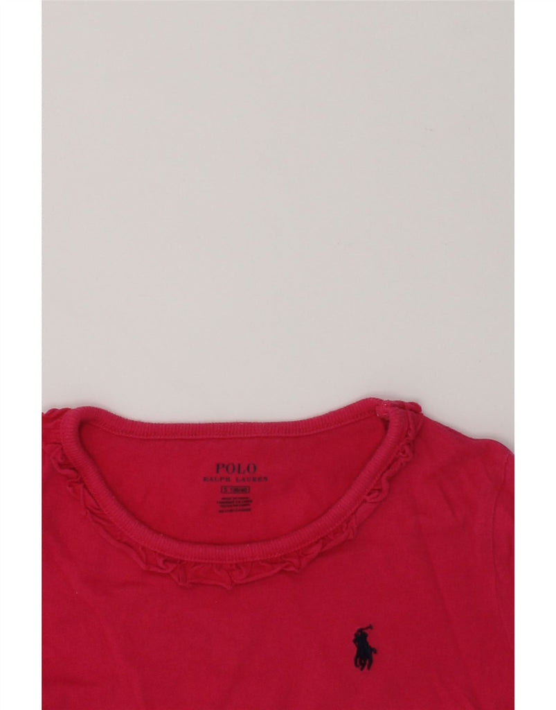 POLO RALPH LAUREN Girls Top Long Sleeve 4-5 Years Pink Cotton | Vintage Polo Ralph Lauren | Thrift | Second-Hand Polo Ralph Lauren | Used Clothing | Messina Hembry 