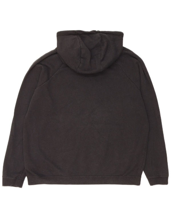 Nike Womens Hoodie Jumper UK 16 Large Black Cotton