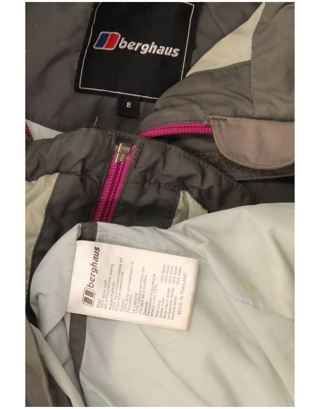 Berghaus Womens Oversized Windbreaker Jacket UK 8 Small Khaki Nylon