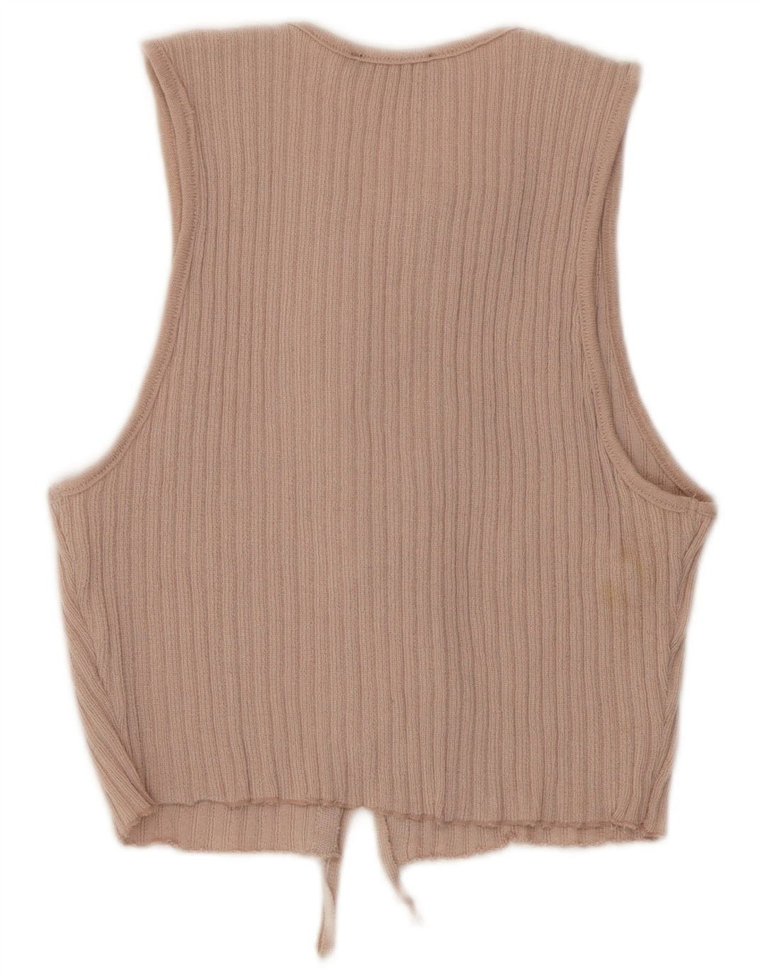 Zara Womens Crop Sleeveless Shirt Blouse UK 12 Medium Pink Polyester