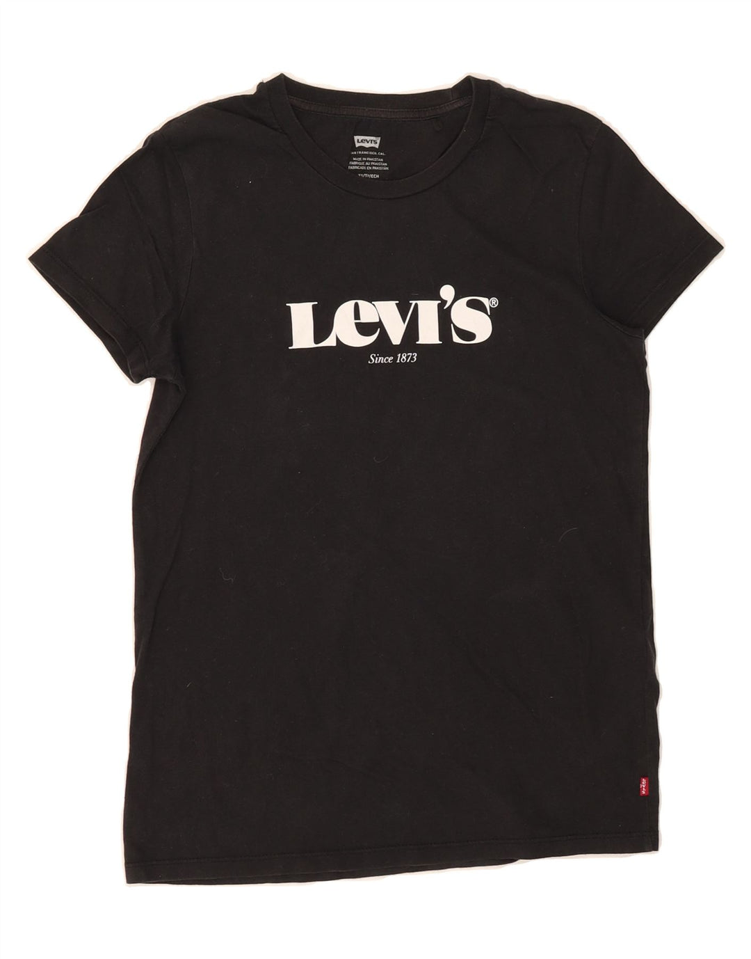 LEVI'S Mens Graphic T-Shirt Top XS Black Cotton Vintage Levi's and Second-Hand Levi's from Messina Hembry 