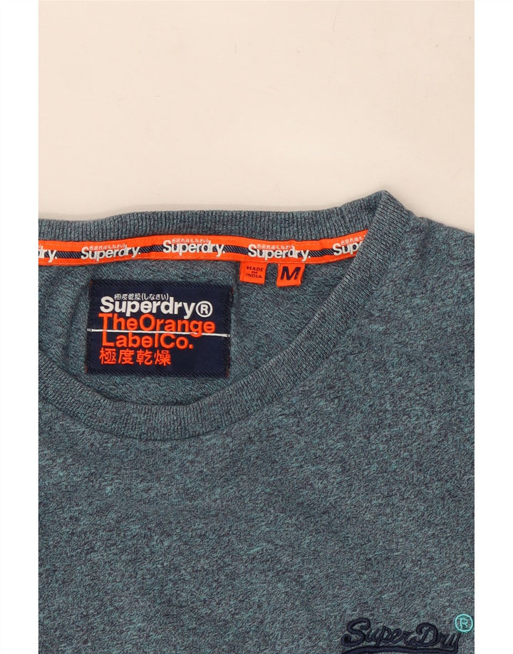 Superdry Mens T-Shirt Top Medium Blue Cotton