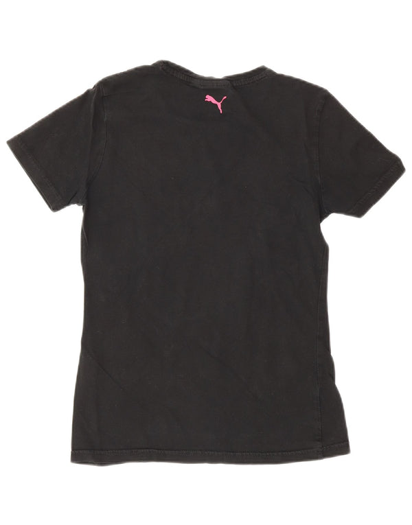 Puma Girls Graphic T-Shirt Top 11-12 Years Black