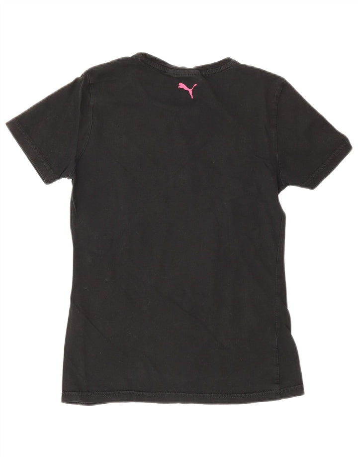 Puma Girls Graphic T-Shirt Top 11-12 Years Black