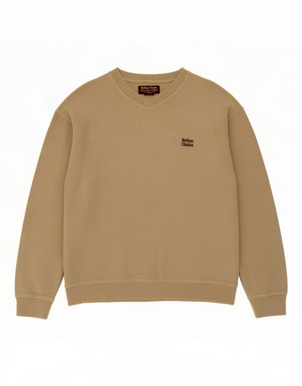 Marlboro Classics Mens Top Long Sleeve Large Khaki Cotton