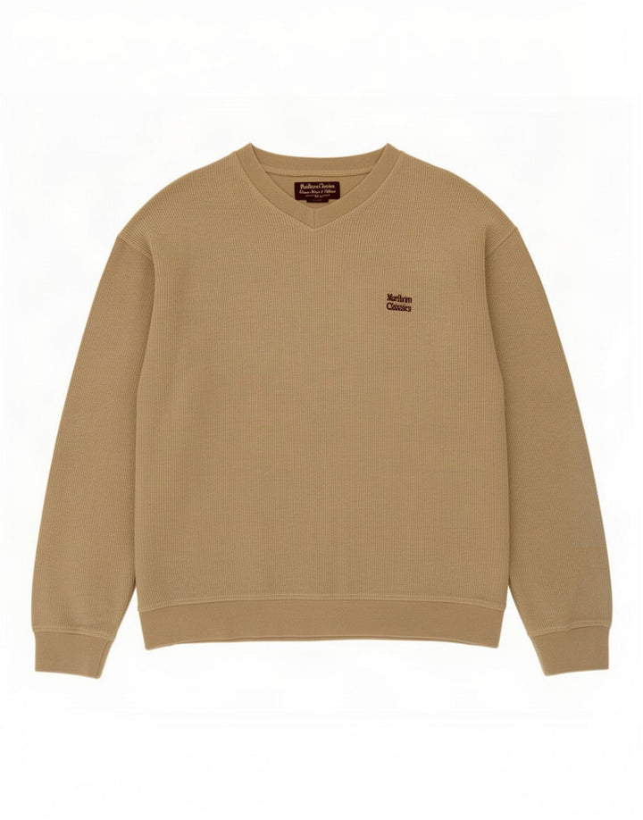 Marlboro Classics Mens Top Long Sleeve Large Khaki Cotton