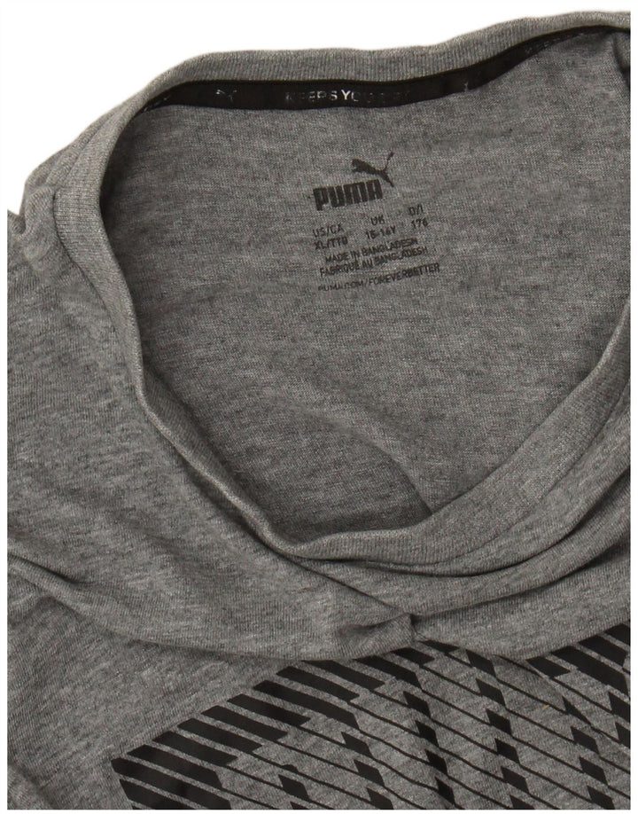PUMA Boys Graphic T-Shirt Top 15-16 Years XL  Grey