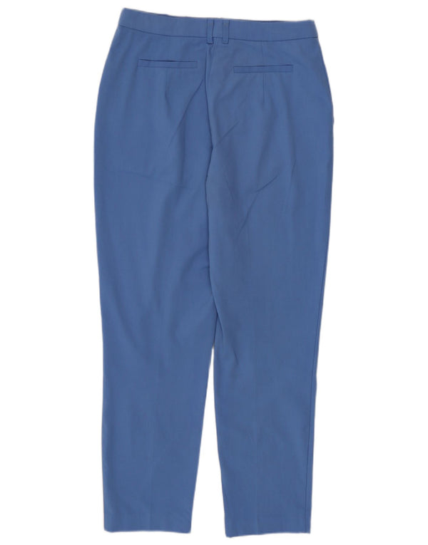 Topshop Womens Slim Chino Trousers UK 10 Small W28 L26 Blue Polyester