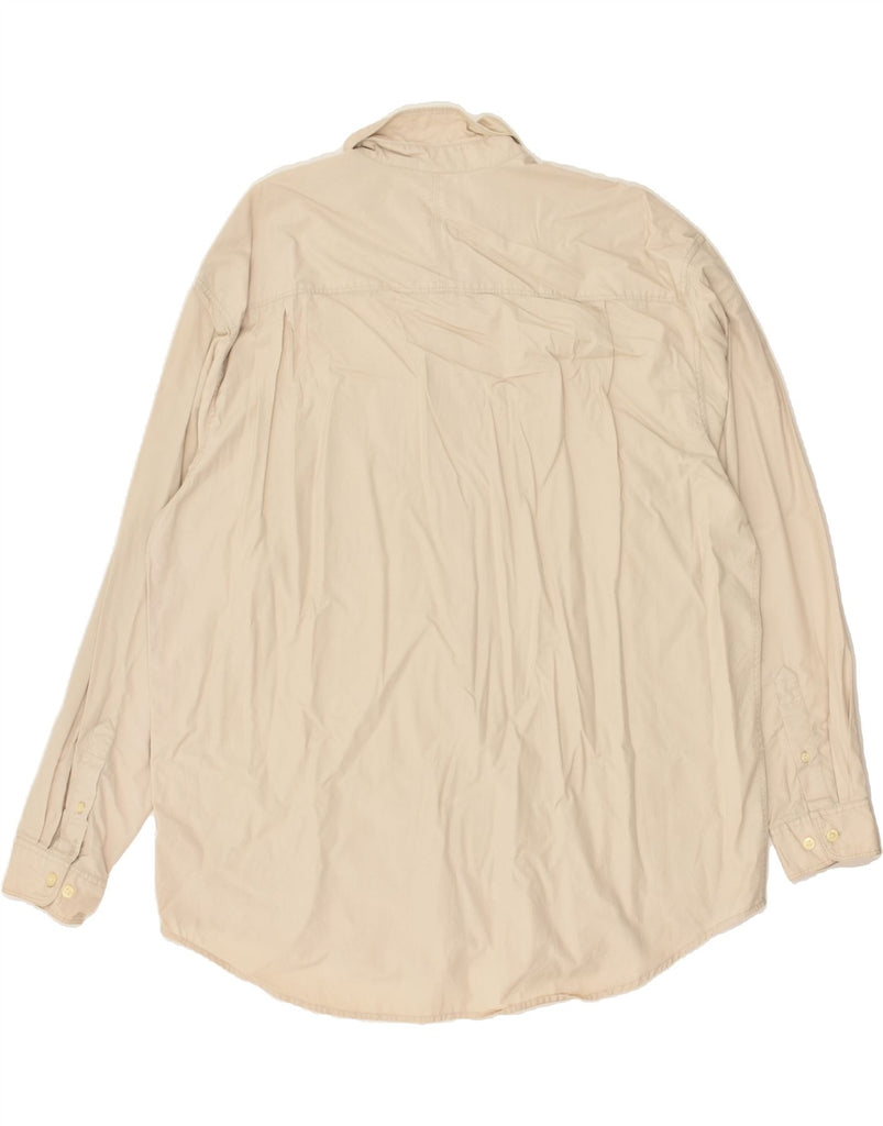 IZOD Mens Shirt XL Beige Cotton | Vintage Izod | Thrift | Second-Hand Izod | Used Clothing | Messina Hembry 