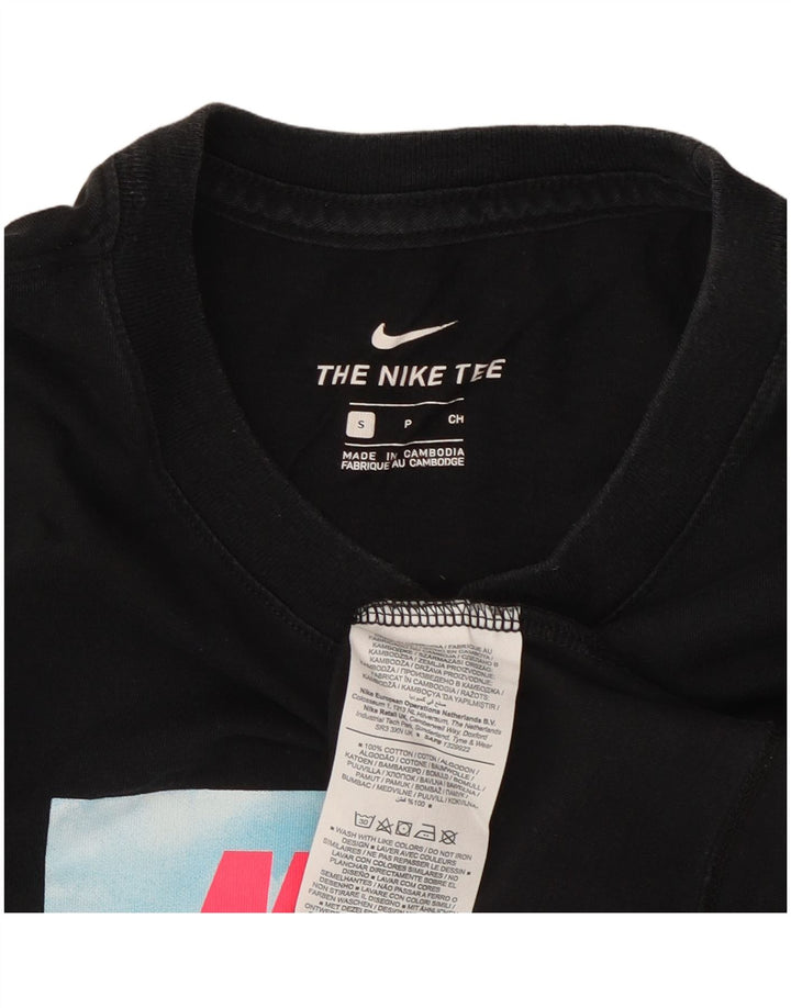 Nike Mens Graphic T-Shirt Top Small Black Cotton