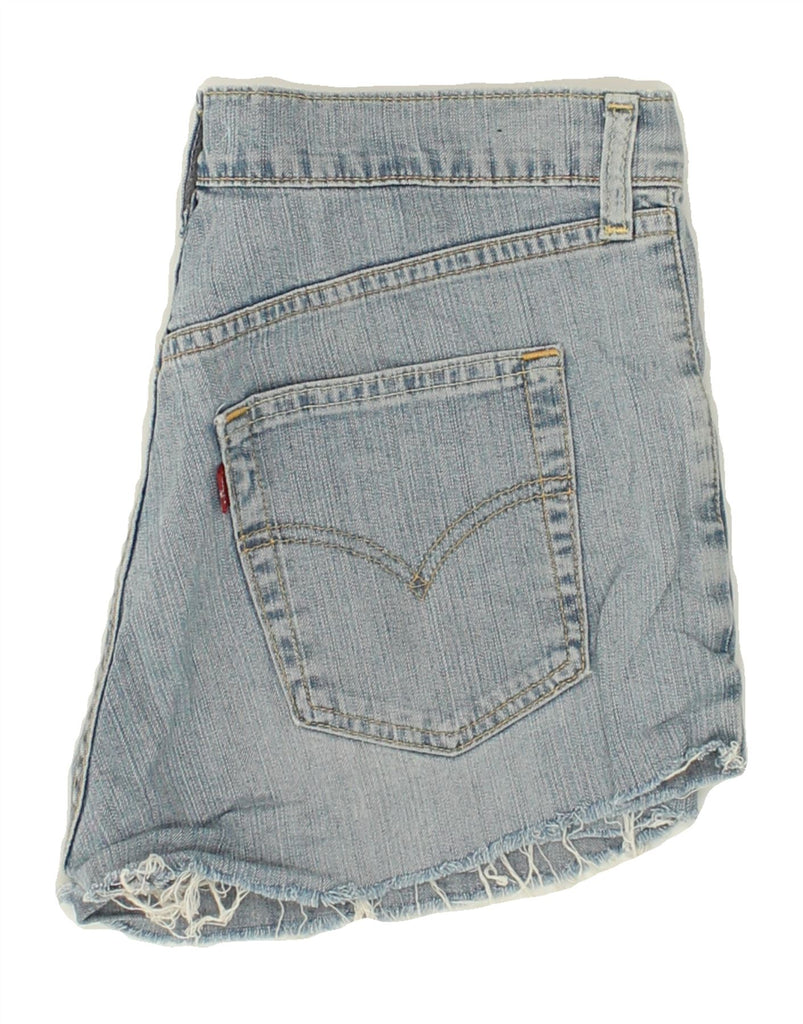 LEVI'S Womens Distressed Denim Shorts W31 Medium Blue Cotton | Vintage Levi's | Thrift | Second-Hand Levi's | Used Clothing | Messina Hembry 