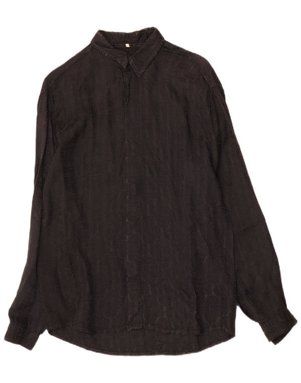 Azzurra Mens Shirt Small Black Geometric