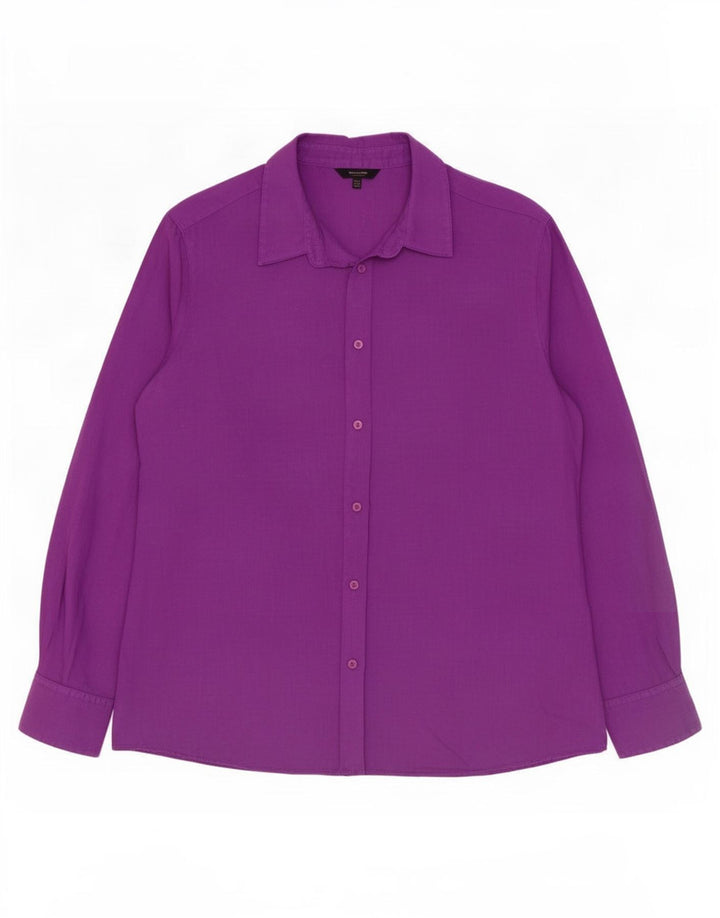Massimo Dutti Womens Shirt EU 44 XL Purple