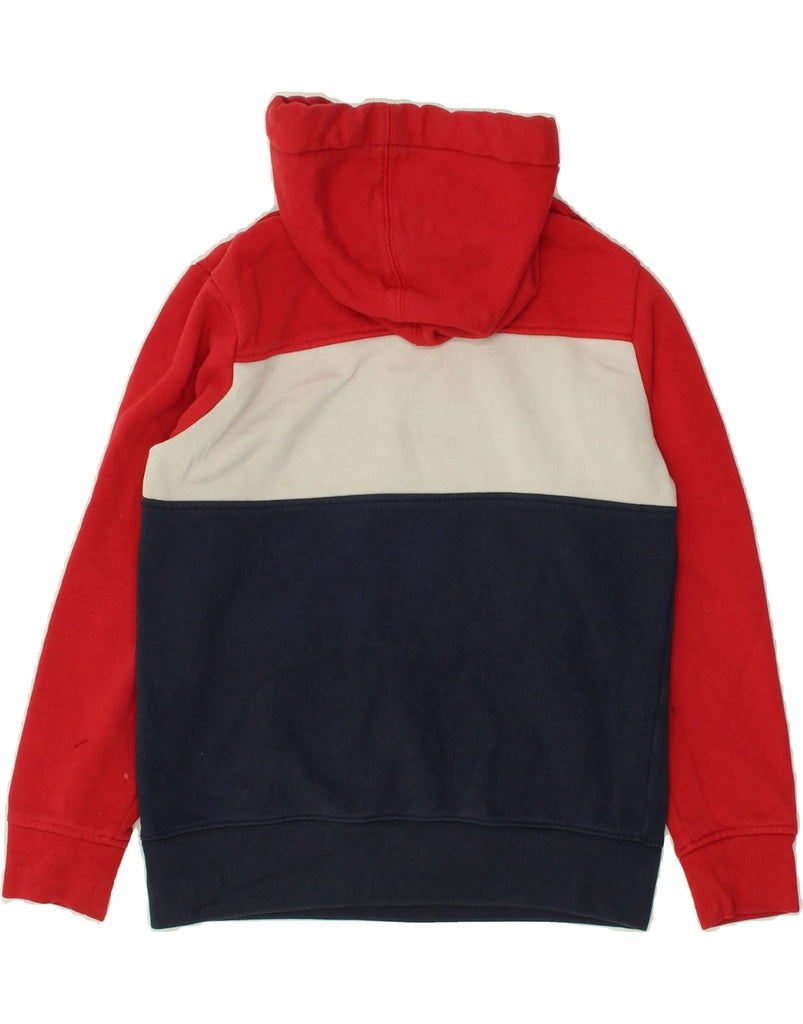 LEVI'S Boys Graphic Hoodie Jumper 11-12 Years Red Colourblock Cotton Vintage Levi's and Second-Hand Levi's from Messina Hembry 