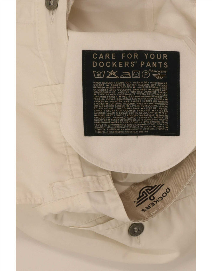 Dockers Womens Straight Capri Trousers W31 L22 Off White