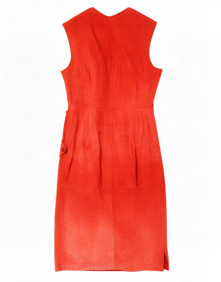 La Matta Womens Suede Wrap Dress IT 42 Medium Red