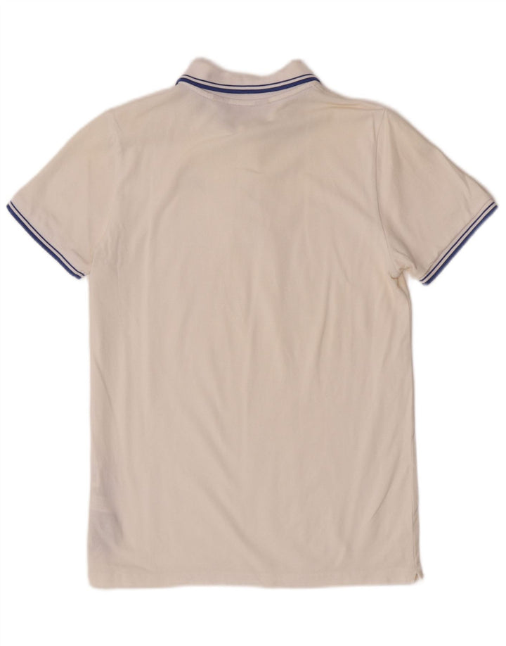 Kappa Mens Polo Shirt Medium White Cotton