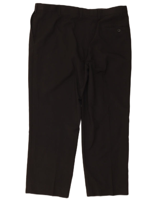 Marks & Spencer Womens Regular Fit Suit Trousers W38 L29 Black Polyester