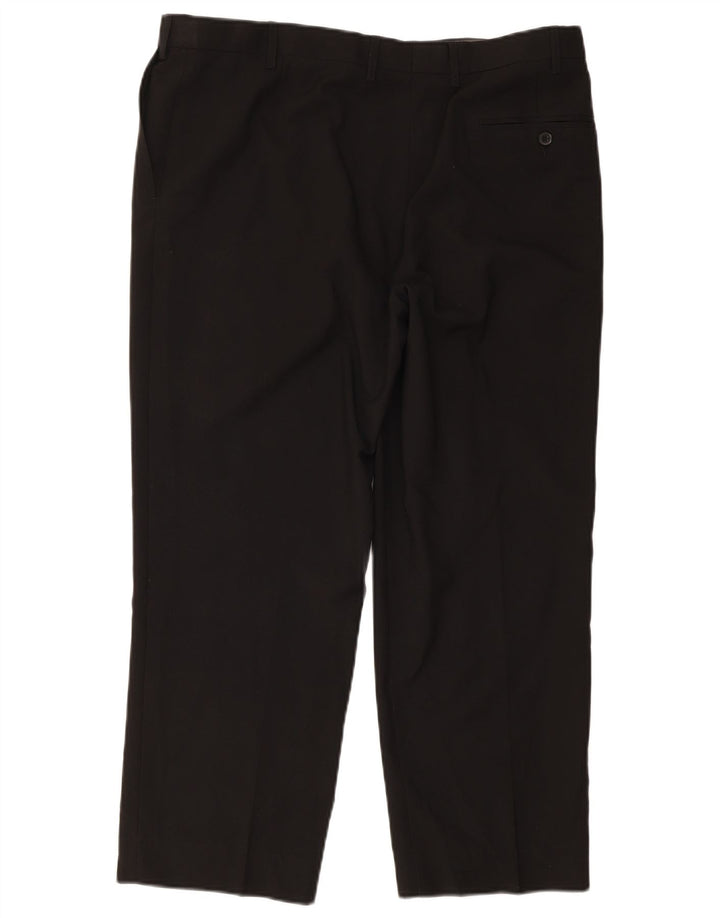 Marks & Spencer Womens Regular Fit Suit Trousers W38 L29 Black Polyester