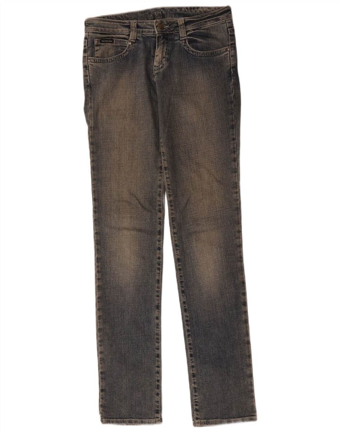 Calvin Klein Womens Slim Jeans W27 L34 Blue Cotton