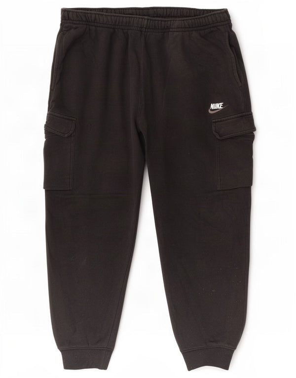 Nike Mens Tracksuit Trousers Joggers 2XL Black Cotton