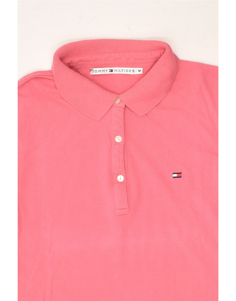 TOMMY HILFIGER Womens Polo Shirt UK 12 Medium Pink Cotton | Vintage Tommy Hilfiger | Thrift | Second-Hand Tommy Hilfiger | Used Clothing | Messina Hembry 