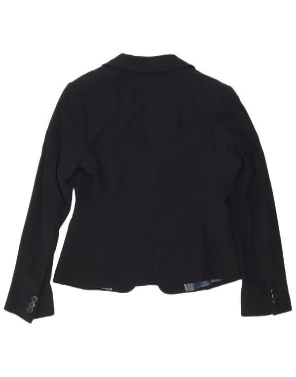 Jigsaw Womens 1 Button Blazer Jacket UK 14 Medium Black