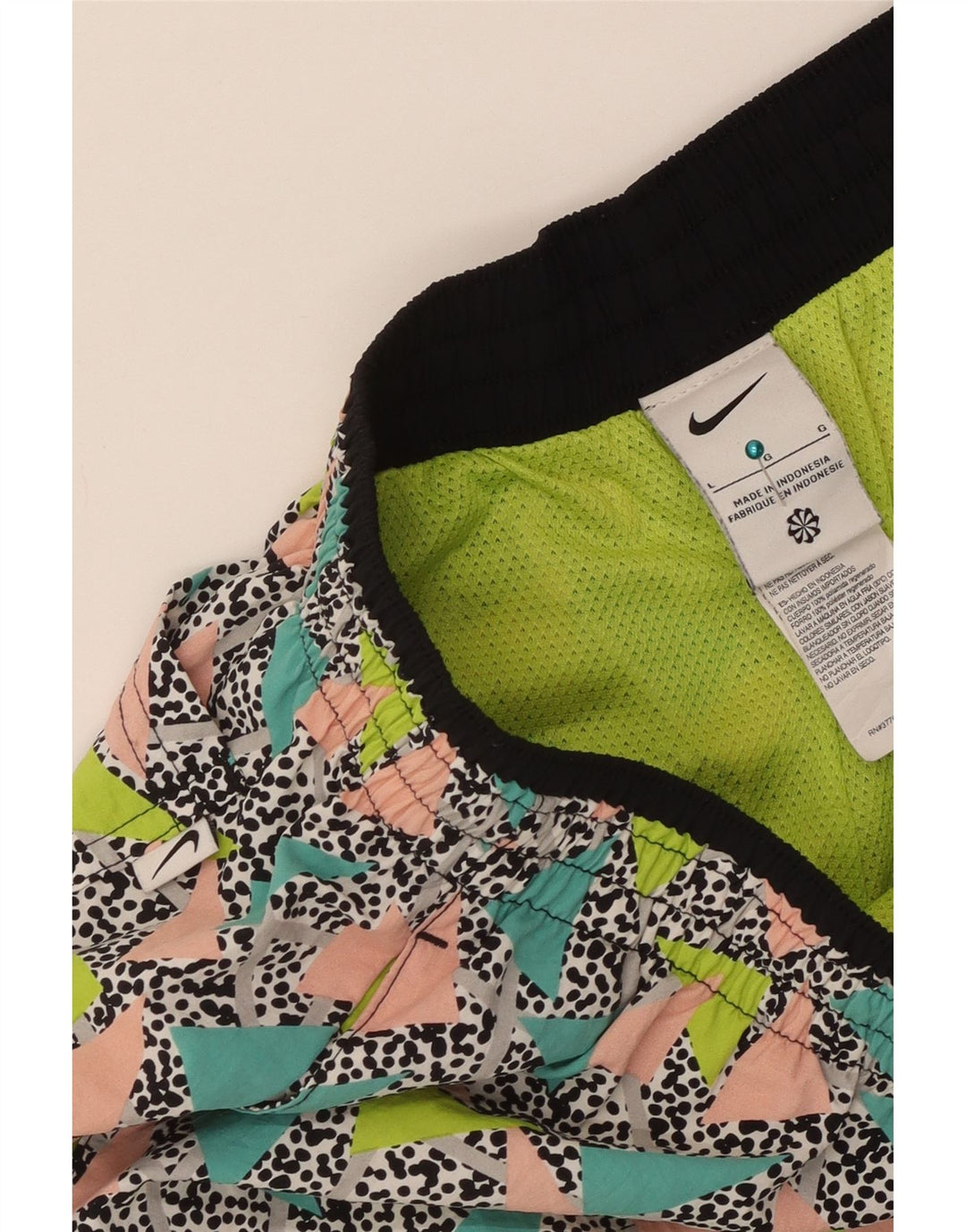 Nike Mens Swimming Shorts Large  Multicoloured Geometric Polyamide