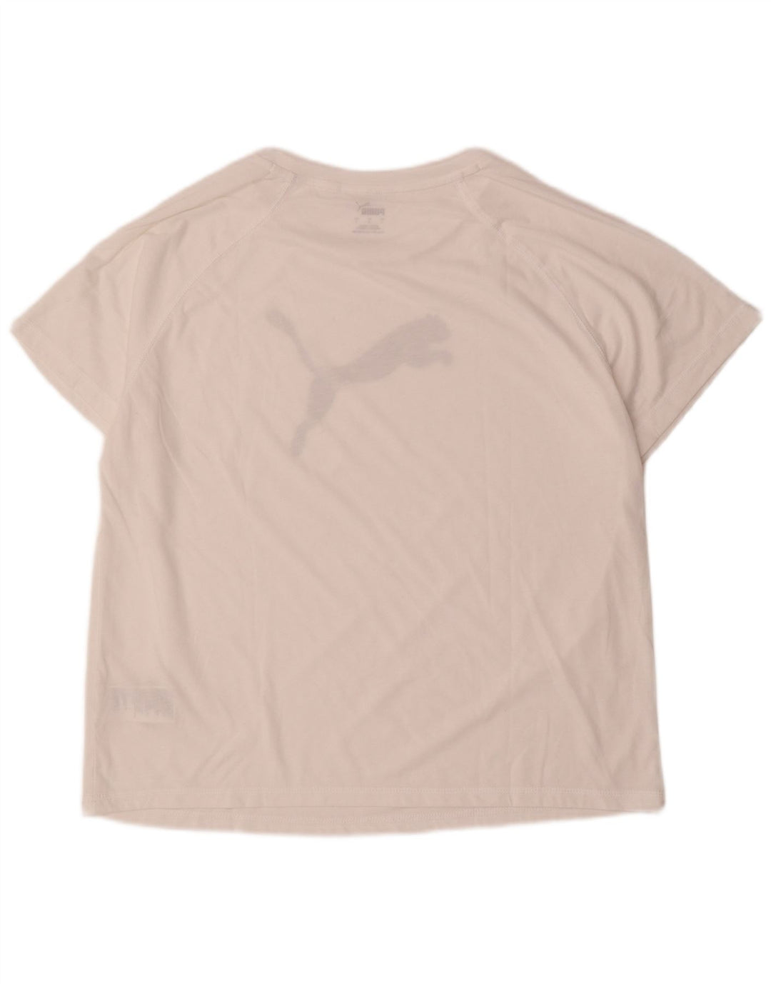 Puma Mens Graphic T-Shirt Top Large White Polyester