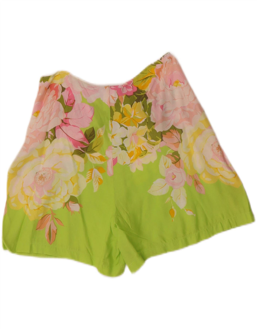 OCEANO Womens Casual Shorts IT 44 Medium W28  Green Floral Viscose