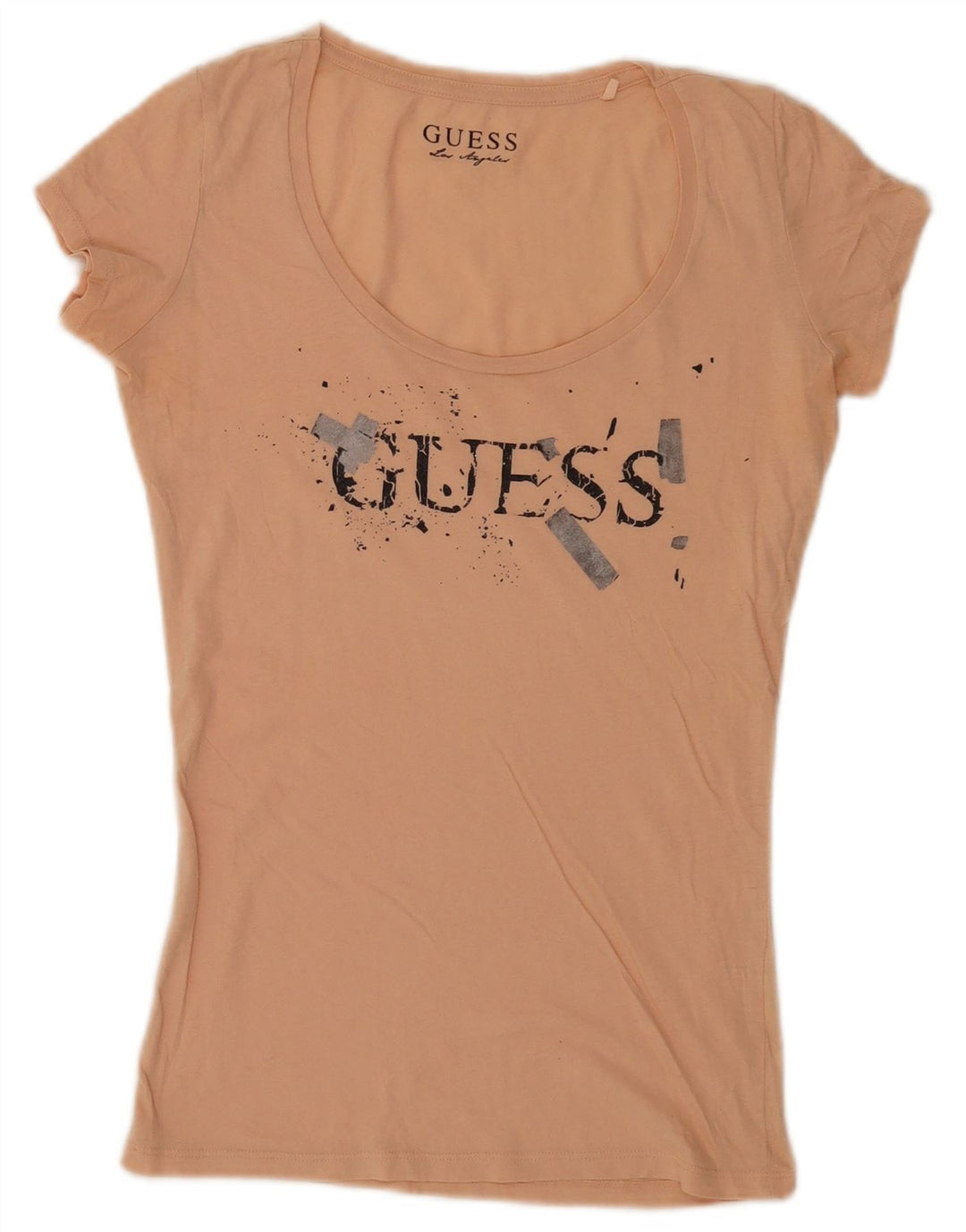 Guess Womens Graphic T-Shirt Top UK 12 Medium Pink