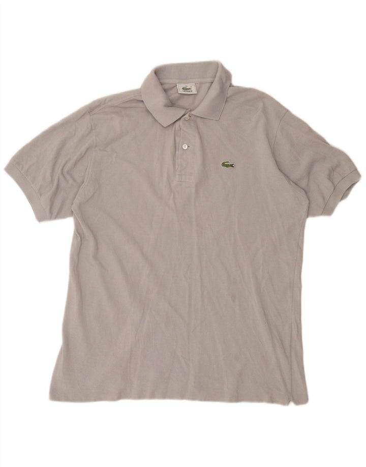 LACOSTE Mens Polo Shirt Size 4 Medium Grey Cotton