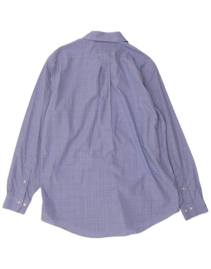 BROOKS BROTHERS Mens Regular Fit Shirt Size 16 4/5 Large Blue Check Cotton