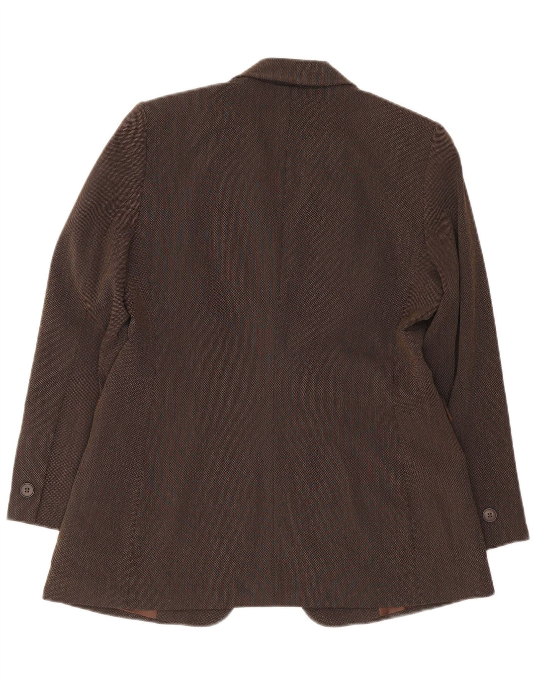 Marks & Spencer Womens 1 Button Blazer Jacket UK 14 Large Brown Viscose