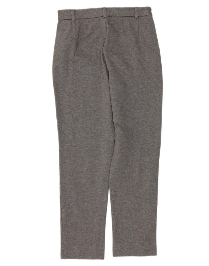 MARKS & SPENCER Womens Straight Casual Trousers UK 8 Small W26 L25 Grey