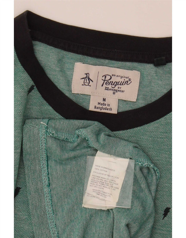 Penguin Mens T-Shirt Top Medium Green Cotton