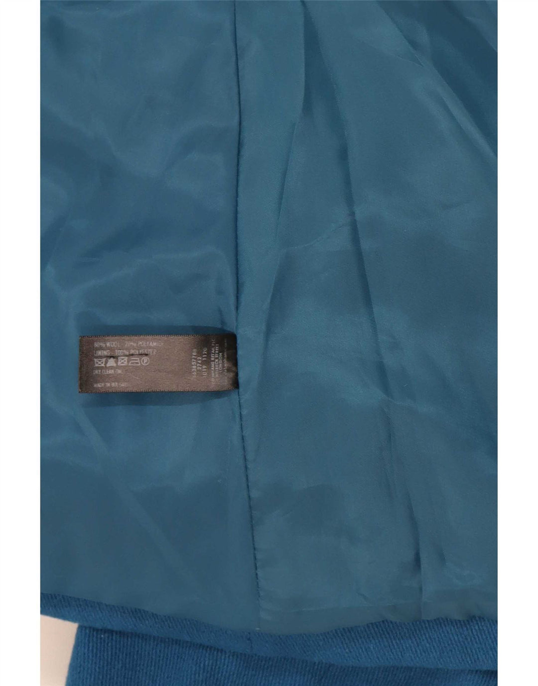 John Rocha Womens Pea Coat UK 22 3XL Blue Wool