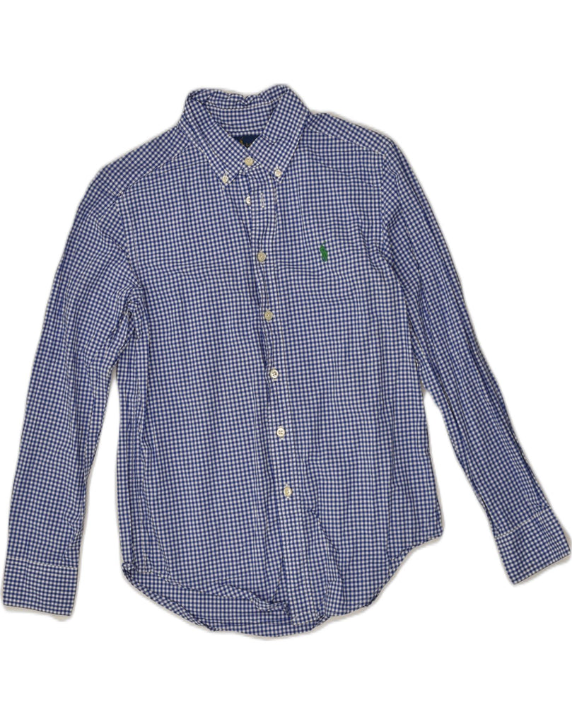 RALPH LAUREN Boys Shirt 10-11 Years Medium Blue Gingham Cotton | Vintage Ralph Lauren | Thrift | Second-Hand Ralph Lauren | Used Clothing | Messina Hembry 