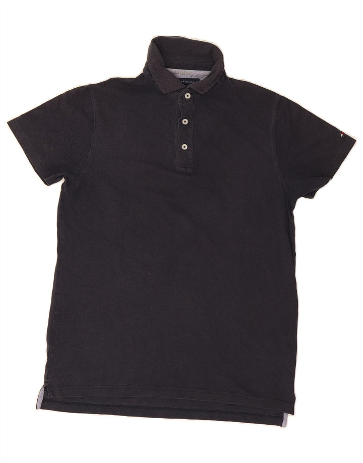 TOMMY HILFIGER Mens Slim Polo Shirt Medium Navy Blue Cotton Vintage Tommy Hilfiger and Second-Hand Tommy Hilfiger from Messina Hembry 