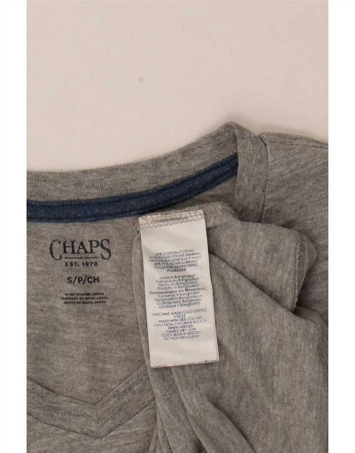 Chaps Womens T-Shirt Top UK 10 Small Grey Flecked Cotton